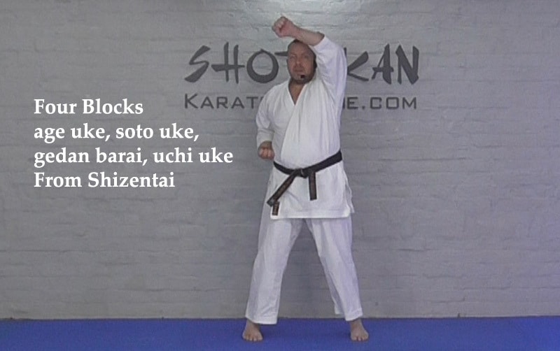 4 Basic Karate Blocks Combination From Heiko Dachi Shotokan Karate